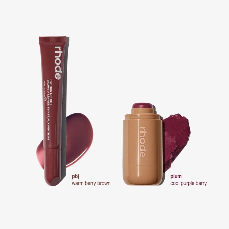 Pocket Blush + Peptide Lip Tint (Essential Duos) Acessório de Beleza L'essence Jolie PBJ + Plum
